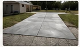 Commercial building and concrete approach